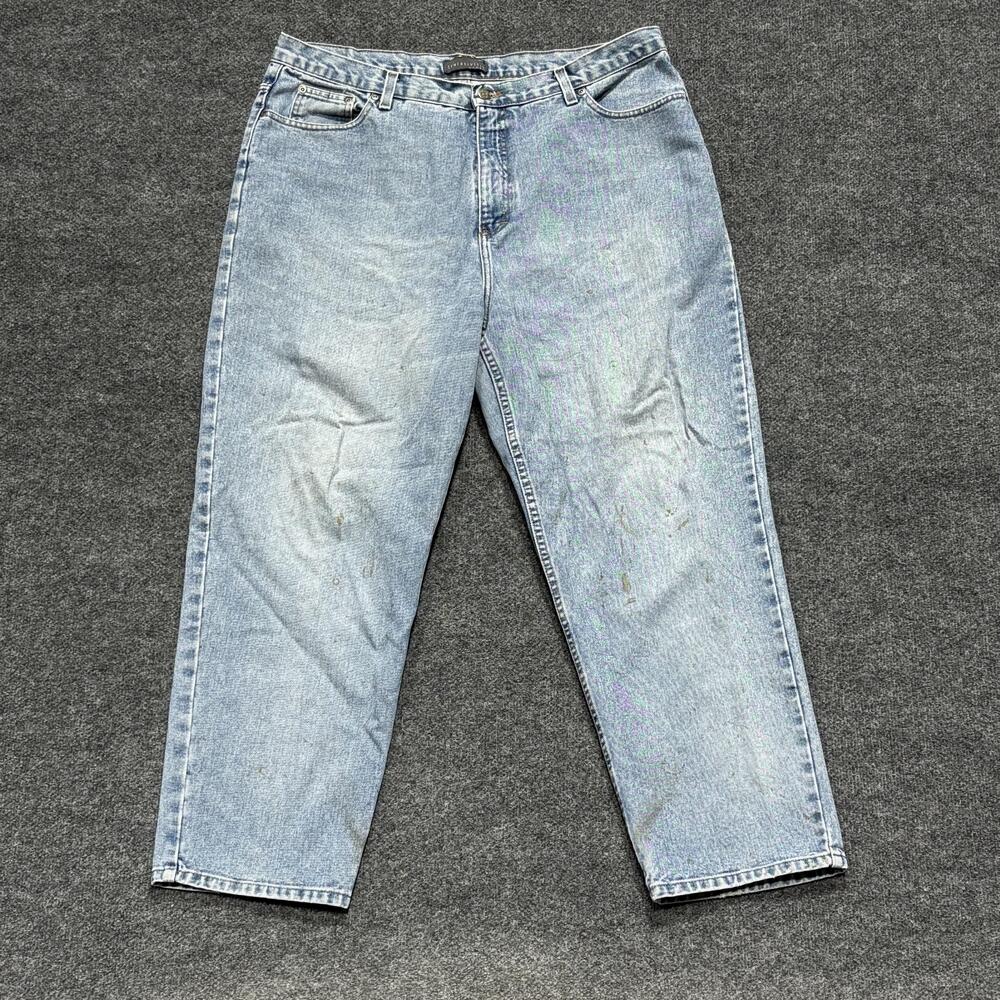 Relativity Jeans Womens 18 Classic Fit High Rise Straight Denim Light Wash Mom